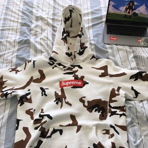 Supreme White Camo box logo hoodie/ Trade